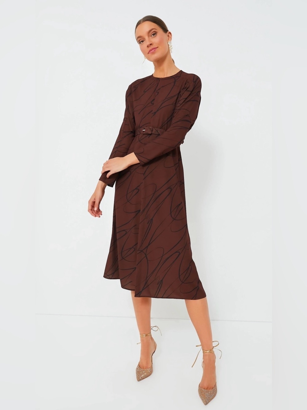 Tuckernuck Chocolate Twombly Bex Dress,‎ Size L